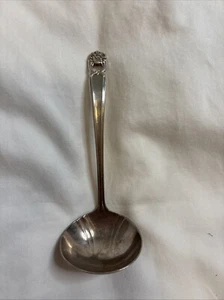 ROGERS INTERNATIONAL ETERNALLY YOURS SILVERPLATE 6" SOLID GRAVY LADLE - Picture 1 of 10