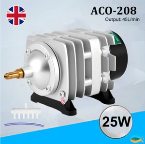 ACO-208 25W 45L/min Aquarium Air Pump Oxygen Pump Aerator Aqua Fish Tank Pond - Picture 1 of 10