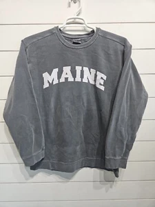 Vtg Maine Black Bears Ice Hockey NCAA Crewneck Team Sweatshirt Mens Medium - Picture 1 of 4
