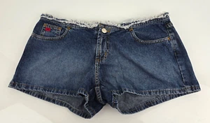 Vintage 90s Jean Shorts Paris Blues Y2K Juniors Womens Denim 2.5" inseam Size 11 - Picture 1 of 5