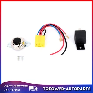 Relé de bocina de 4 pines y botón 30A 12V precableado relé enchufe enchufe kit de cableado - Imagen 1 de 10