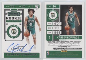 2019-20 Contenders Photo Variation Season Ticket Carsen Edwards Rookie Auto RC
