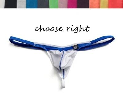 Men Sexy Thong G-String Underwear Panties Sexy Briefs  Icesilk Underpants T-back - Image 1 of 4
