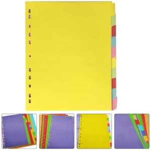 12Pcs Page Dividers Tabs Plastic Page Dividers A4 Folder Dividers - Picture 1 of 12