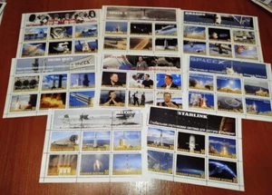 SET 8 STAMP BLOCKS Elon Musk American entrepreneur, engineer and billionaire - Picture 1 of 9