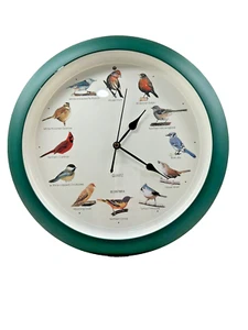 Reloj Audubon Pájaro Cantor 12 Pájaros Cantores Norteamericanos Cuarzo 13" 1997 De Colección - Imagen 1 de 3