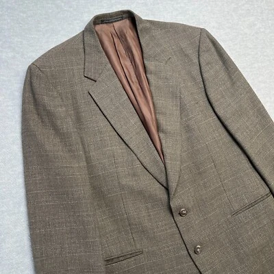 Ermenegildo Zegna Blazer Mens 44 Green Olive Plaid Soft Suit Jacket Sport Coat - Image 1 of 4