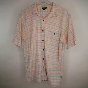 Patagonia XL Crepe Camping Shirt Multicolor Button Up S/S Hiking Casual - Picture 1 of 10