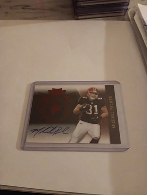 2010 Panini Plates & Patches Rookie Auto 200/449 Michael Palmer #185 Falcons - Image 1 of 4