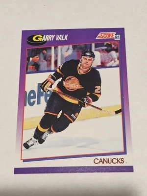 Garry Valk #195 1991-92 Score American Vancouver Canucks Hockey - Image 1 of 2