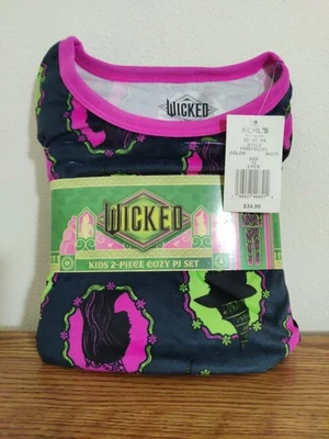 Girls *SIZE 12* kids WICKED The Movie Top & Bottoms Pajama 2-Piece Cozy PJ Set - Image 1 of 4