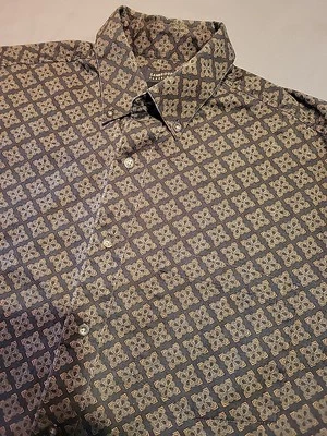 VTG 90s Medallion Sz LG All Over Print Cambridge Classic Shirt Long Sleeve Twill - Image 1 of 4