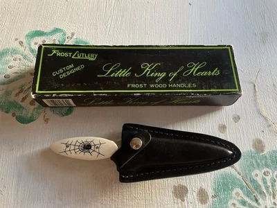 TALHERES DE GELO - REI DOS CORAÇÕES, "TEIA DE ARANHA" 8 polegadas ADAGA E BAINHA DE BORDA DUPLA - Imagem 1 de 4