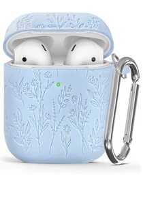 Flower Engraved Case for AirPods Pro Case 2nd 1st Generation Cover 35 Bulk - Photo 1 sur 2