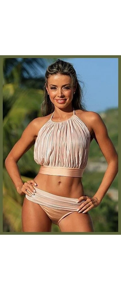 Traje de baño plisado beigetán La Mademoiselle Foto 1 de 1