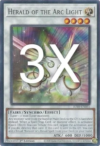 Yu-Gi-Oh! 3x Herald of the Arc Light JUSH-EN051 Rare - Picture 1 of 1