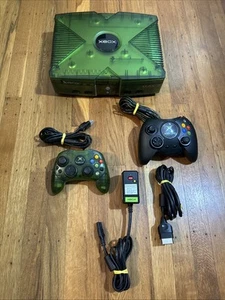 Sistema de Consola Xbox Edición Halo Verde Original De Colección Controlador OEM y Duke FUNCIONA - Imagen 1 de 24