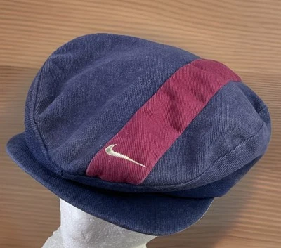 Vintage 90s Nike Hat Golf Newsboy Cap Cabbie Retro Golf Hip Hop Sz Small - Image 1 of 4