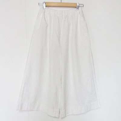 AD2019 COMME des GARÇONS Easy-Waist Cropped Wide-Leg Pants, XS, White Women... - Image 1 of 4