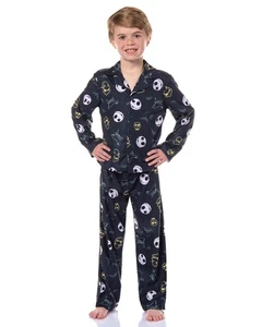 Disney NBC Boys' Jack and Oogie Boogie Button-Up Coat and Pant Pajama Set - Picture 1 of 4