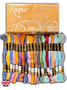 20 Cross Stitch Multi Anchor Cotton Thread Variegated Embroidery Skeins Free P&P - Picture 1 of 12