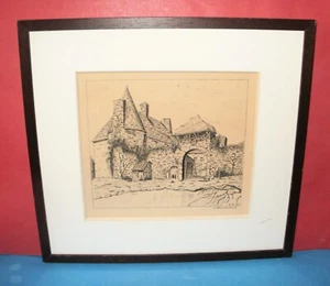 Dutch graphic with passepartout in a frame with protective glass from 1973 - Picture 1 of 15