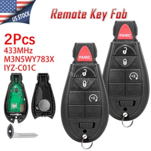 Remote Start Car Key Fob For Jeep Grand Cherokee Dodge Caravan Journey 2008-2012 - Picture 1 of 8