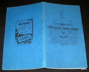 VERMONT 1952 HÜTTEN & LAGER MIETEN FÜHRER BUCH ANGEBOTE ENTWICKLUNGSKOMMISSION - Bild 1 von 1