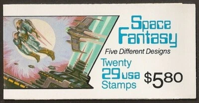 US 2741-2745 2745a BK207 Space Fantasy 29c booklet 20 #2222 MNH 1993 - Image 1 of 3