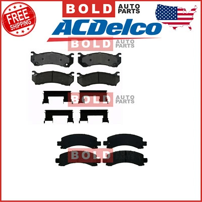 Kit de juegos de pastillas de freno delanteras y traseras de cerámica ACDelco para GMC Chevrolet Cadillac tracción trasera Foto 1 de 4