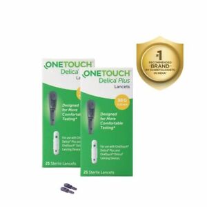 One Touch Delica Plus 2x25 Sterile Lancets New Stock Free Shipping | Fast Ship