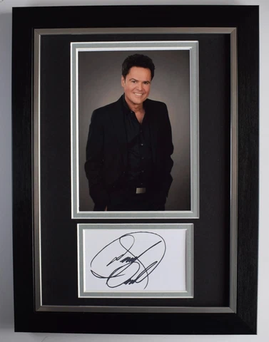 Donny Osmond Signed A4 Framed Autograph Photo Display Osmonds Singer COA AFTAL Cover