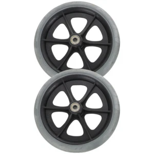 2 Pcs Front Wheel Universal Wheelchair Wheels Replacement Walker - Picture 1 of 10
