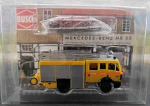 BUSCH HO Scale Mercedes-Benz Yellow MK88 Firetruck w/ Accessories - Item #43860 - Picture 1 of 5