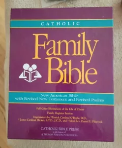 CATHOLIC FAMILY BIBLE NEW American Bible NIP Religious New Testament Psalms - Imagen 1 de 4