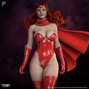 Scarlet Witch 3D Resin Figure - 43cm   - Hand Painted - 12K Resolution - Picture 1 of 10