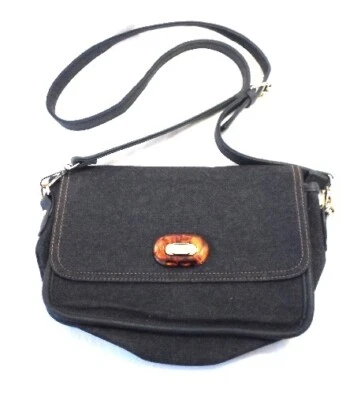 New Look Blue Denim & Leather Trim Small Shoulder Bag - Image 1 of 4