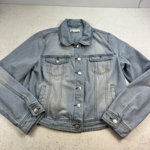VETEMENTS Giacca Ci Sono Denim Collection donna XL lavaggio leggero stile camionista