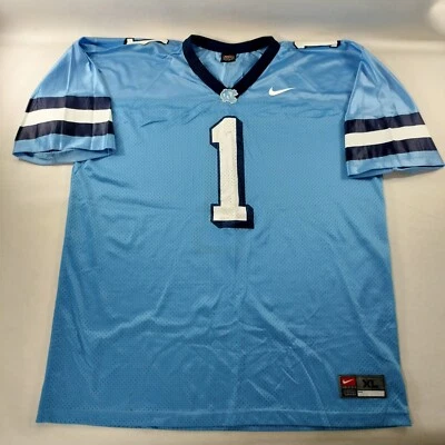Vtg Nike Team North Carolina UNC Tar Heels #1 Mens NCAA Football Jersey XL - Image 1 of 4