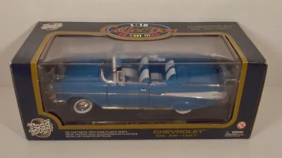 Chevy Bel Air 1957 azul convertible Yat Ming Road Legends diecast escala 1:18 10" Foto 1 de 4