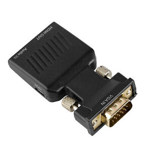 VGA to HDMI Female Port Adapter 1080P Video 15pin SVGA Camera Output Converter
