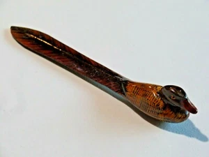 Carved Wood Duck Letter Opener 6 5/8" Long Hand Painted  - Picture 1 of 8