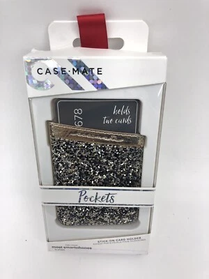 Case-Mate - Stick On Credit Card Wallet POCKETS Glitter Ultra-slim Holder - Image 1 of 4