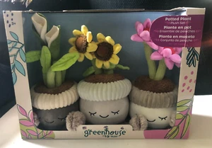 Greenhouse by Russ 12 Inch Plush Plants 3-pack Flowers Officially Licensed NEW - Picture 1 of 3