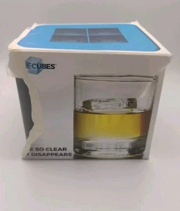 Open/Damaged Box -True Cubes Crystal Clear Silicone Ice Cube Mold Maker 4x 2”X2” - Picture 1 of 6