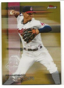 2016 Topps Finest Gold #37 Francisco Lindor 03/50 (Indios) - Imagen 1 de 3