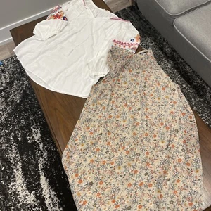 Angels forever young Jade M Flower dress And White Blouse 1320 - Picture 1 of 11