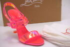 Christian Louboutin Loubi Duniss PVC Sandals Pumps SZ 39.5 NIB $1095 Pink Patent