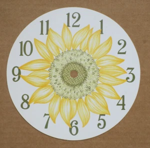 6.5/8 inch FLORAL CLOCK DIAL OF SUN FLOWER DEISIGN - Picture 1 of 1