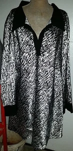 BLUE DIAMOND PLUS STRETCH BLACK & WHITE SHIRT SZ XXXL OR 3XL - Picture 1 of 1